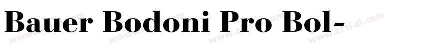 Bauer Bodoni Pro Bol字体转换